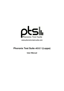 PTS documentation - Phoronix Test Suite