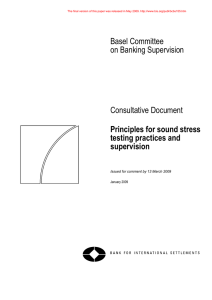 Principles for sound stress testing practices and supervision