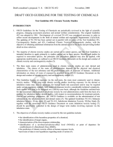 DRAFT OECD GUIDELINE FOR THE TESTING OF CHEMICALS