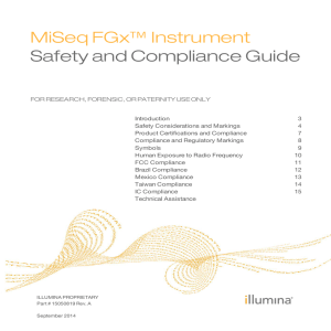 MiSeq FGx Instrument Safety and Compliance - Support