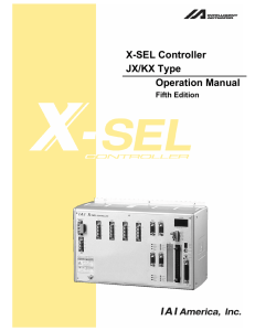 X-SEL Controller JX/KX Type Operation Manual