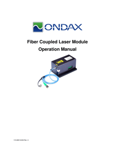 Fiber Coupled Laser Module Operation Manual