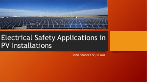 Electrical Safety Applications in PV Installations - AIHA