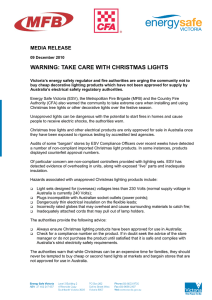 WARNING: TAKE CARE WITH CHRISTMAS LIGHTS