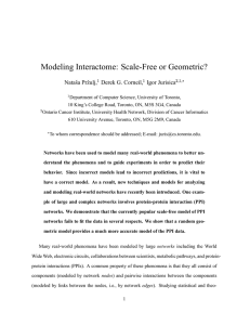 Modeling Interactome: Scale-Free or Geometric?