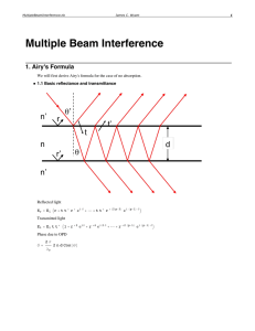 Multiple Beam Interference - James C. Wyant