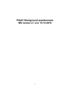 PIAAC Background questionnaire MS version 2.1 d.d. 15-12-2010