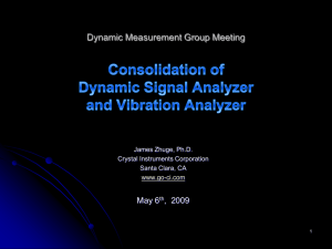 Consolidation of Dynamic Signal Analyzer and