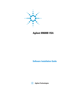 Agilent 89600B VSA Software Installation Guide