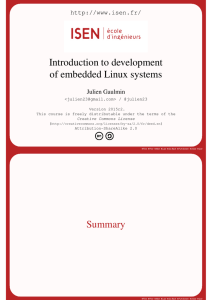 Introduction to development of embedded Linux