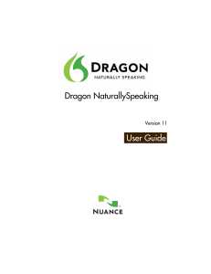 Dragon NaturallySpeaking User Guide