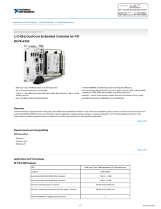 2.53 GHz Dual-Core Embedded Controller for PXI