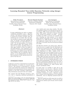 Learning Bounded Tree-width Bayesian Networks using Integer