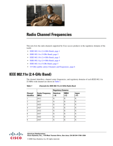 Radio Channel Frequencies