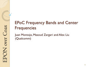 EPoC Frequency Bands and Center Frequencies