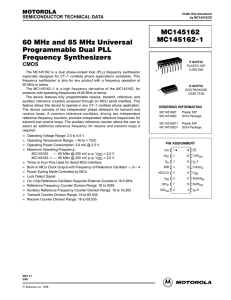 60 MHz and 85 MHz Universal Programmable Dual PLL Frequency