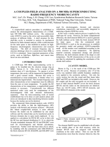 A Coupled-Field Analysis on a 500 MHz Superconducting Radio