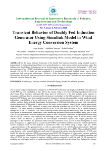 Transient Behavior of Doubly Fed Induction Generator Using