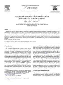 A systematic approach to design and operation of a doubly fed