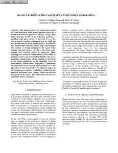 Doubly-Fed Induction Machine in Wind Power Generation