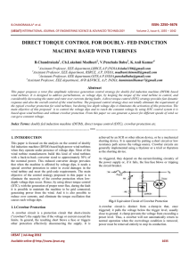 direct torque control for doubly- fed induction machine based wind