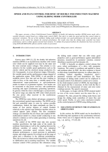 SPEED AND FLUX CONTROL FOR DFOC OF DOUBLY FED