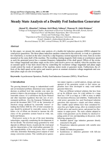 Steady State Analysis of a Doubly Fed Induction Generator