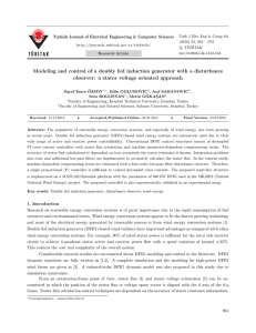 Modeling and control of a doubly fed induction generator with a