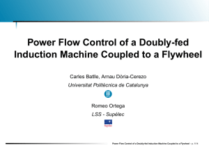 Power Flow Control of a Doubly-fed Induction Machine Coupled to a