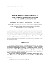 Analysis of electrical equivalent circuit of metal