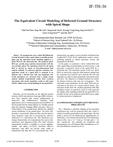 The Equivalent Circuit Modeling of Defected Ground Structure with