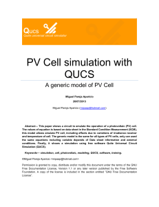 PV Cell simulation with QUCS