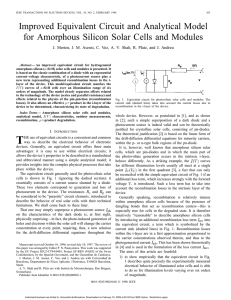 Improved Equivalent Circuit and Analytical Model for Amorphous