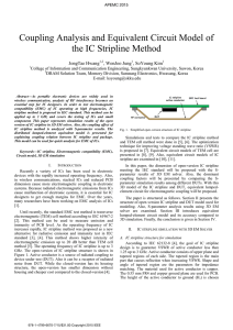 Coupling Analysis and Equivalent Circuit Model of the IC Stripline