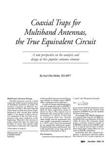 Coaxial Traps for Multiband Antennas, the True Equivalent Circuit
