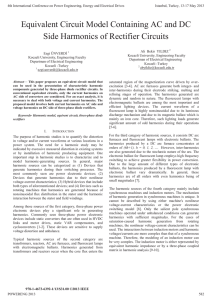 Equivalent Circuit Model Containing AC and DC Side Harmonics of