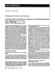 Increased Creatine Kinase MB in the Absence