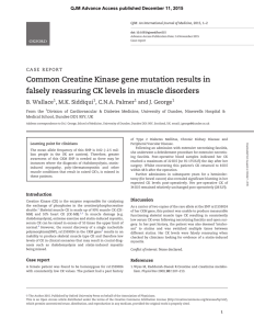 Common Creatine Kinase gene mutation results in falsely