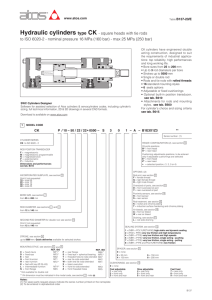 Hydraulic cylinders type CK - square heads with tie rods to ISO 6020