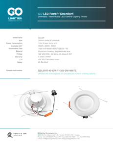GO LED Retrofit Downlight - GO Lighting Technologies Inc.