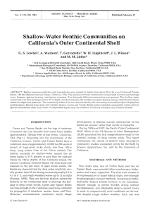Shallow-Water Benthic Communities on California`s Outer