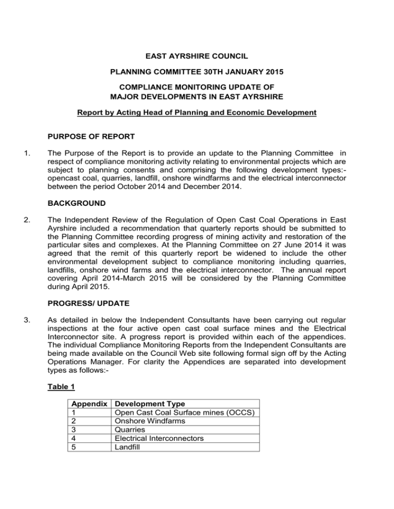 east ayrshire council planning committee 30th january 2015