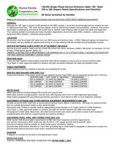 single phase service wire spec