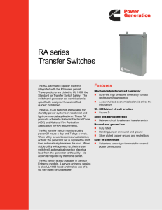 RA series Transfer Switches