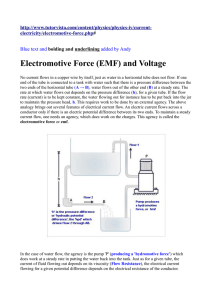 Electromotive Force (EMF) and Voltage