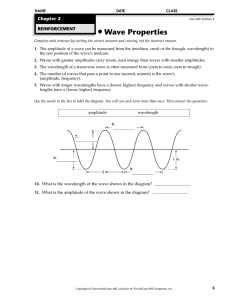 Waves and Light Review Packet 1