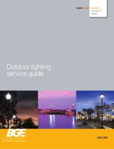Outdoor lighting service guide