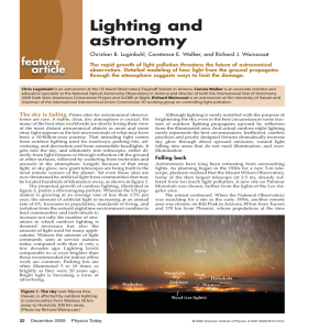 Lighting and Astronomy: Light Pollution