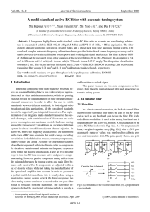 A multi-standard active-RC filter with accurate tuning system