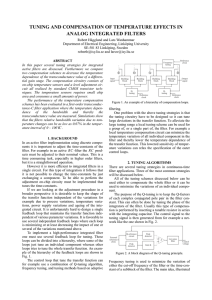 TUNING AND COMPENSATION OF TEMPERATURE EFFECTS IN